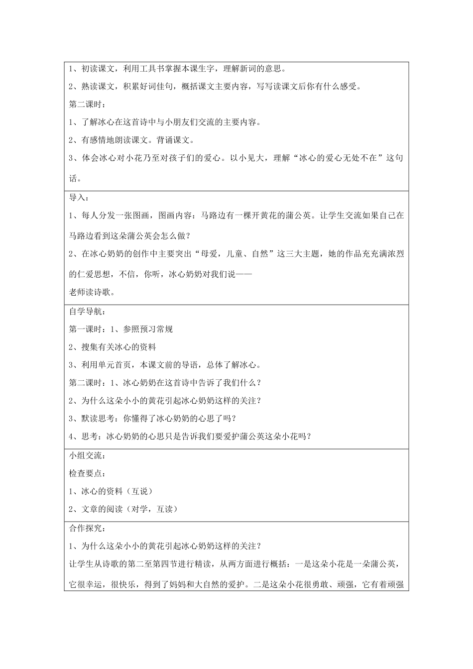 2014四年级语文下册 别踩了这朵花教案 冀教版_第2页