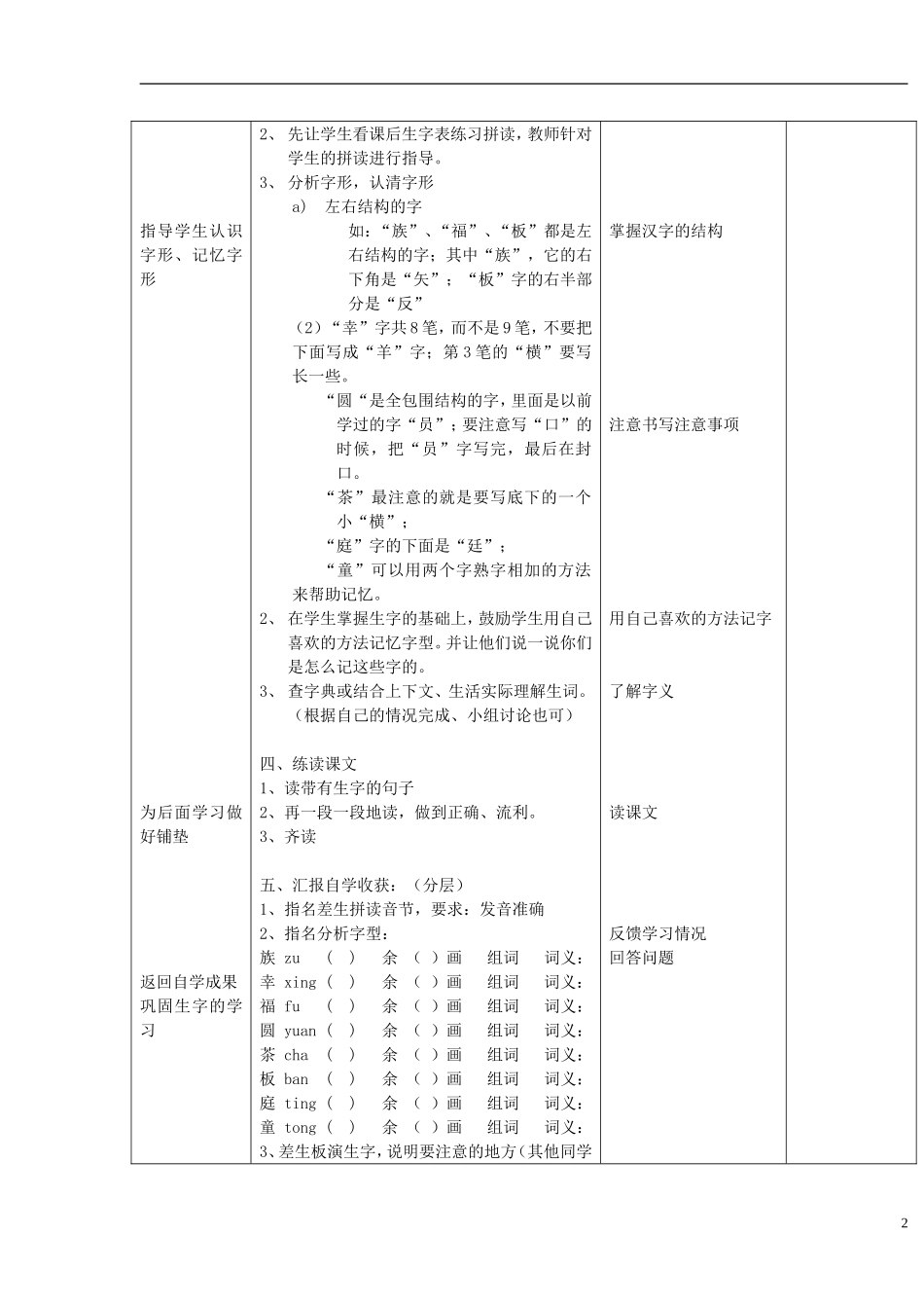 2014秋二年级语文上册《小朋友的家》教案 北京版_第2页