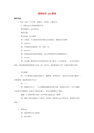 2014小升初语文知识点专项复习 专题一 基础知识 gkh教案