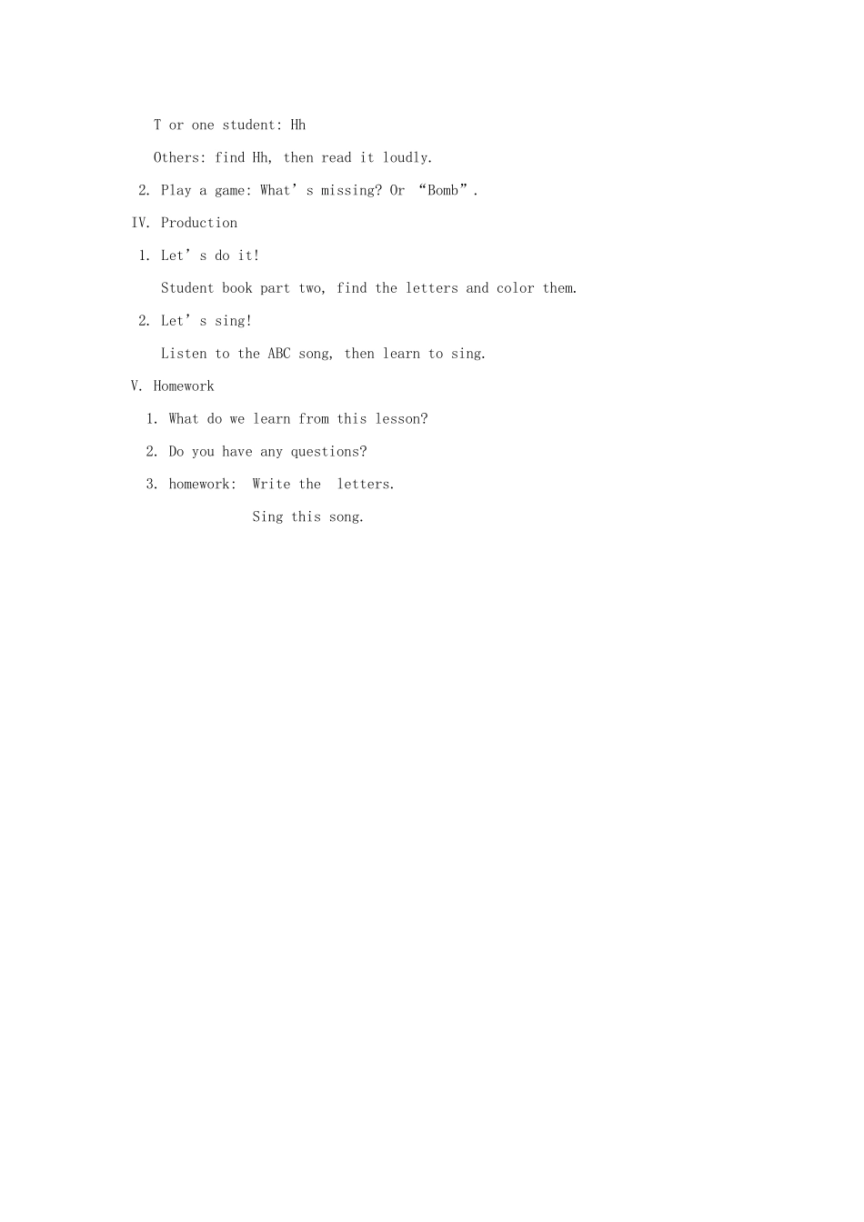 三年级英语上册 Unit 2 Friends and Colours Lesson 8 Letters教案 冀教版（三起）-冀教版小学三年级上册英语教案_第2页