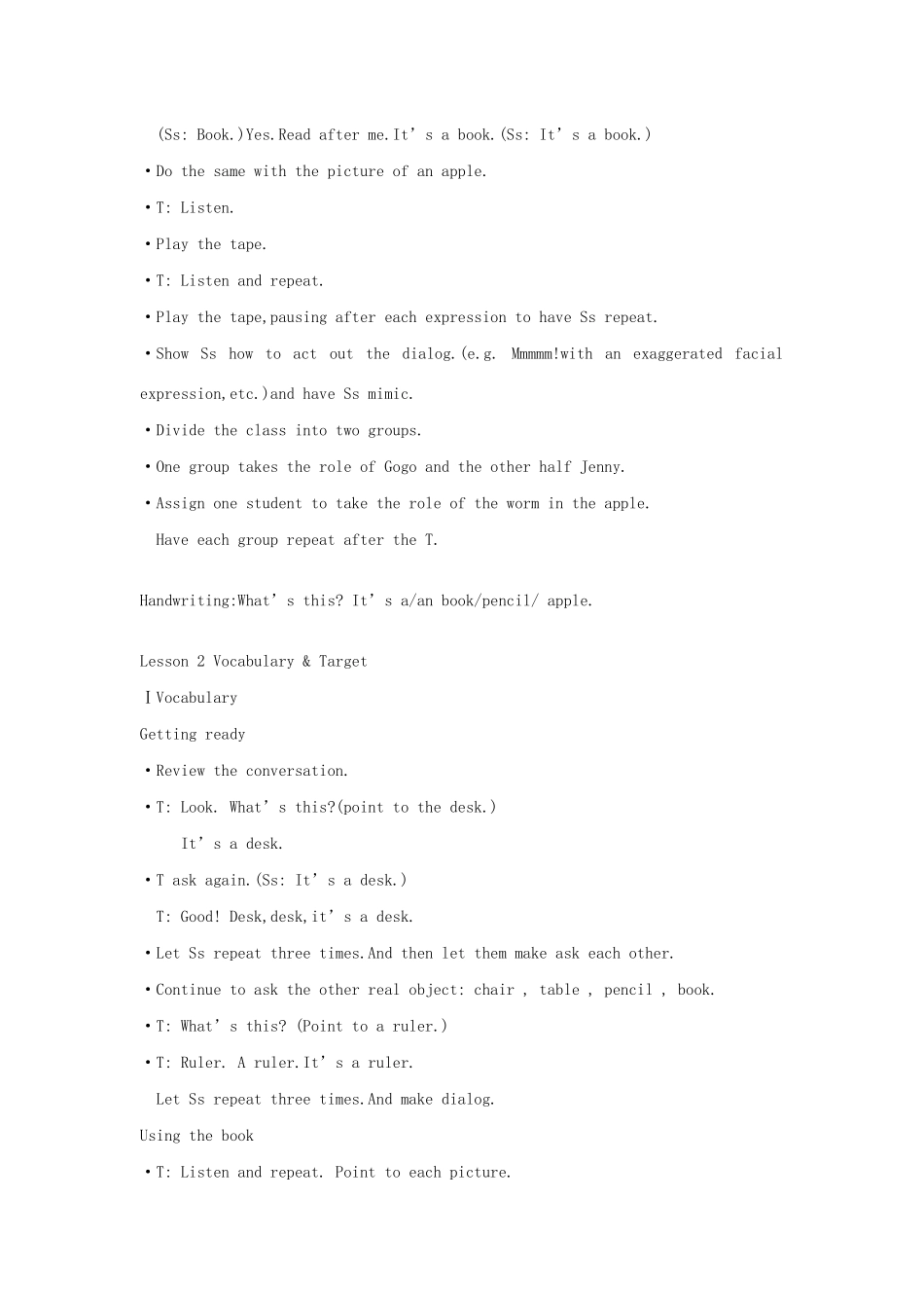 三年级英语上册 Unit 2 My classroom教案 广东版（先锋开心）-广东版小学三年级上册英语教案_第2页