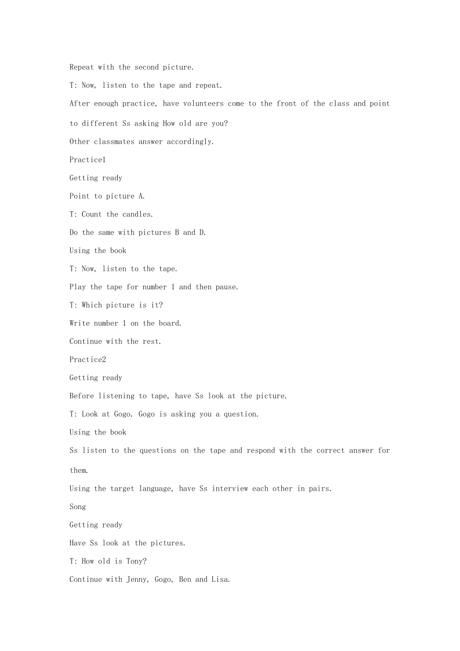 三年级英语上册 Unit 5 Happy birthday教案 广东版（先锋开心）-广东版小学三年级上册英语教案_第3页