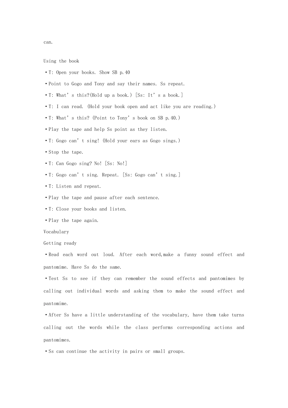 三年级英语上册 Unit 6 Let’s sing教案 广东版（先锋开心）-广东版小学三年级上册英语教案_第2页