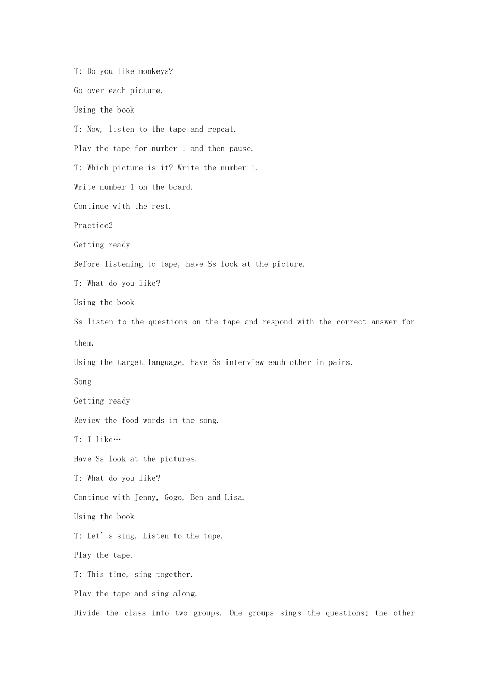 三年级英语上册 Unit 7 Food and drink教案 广东版（先锋开心）-广东版小学三年级上册英语教案_第3页