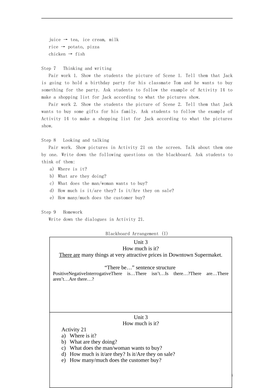 五年级英语下册 Unit5（5）教案 人教新版_第3页