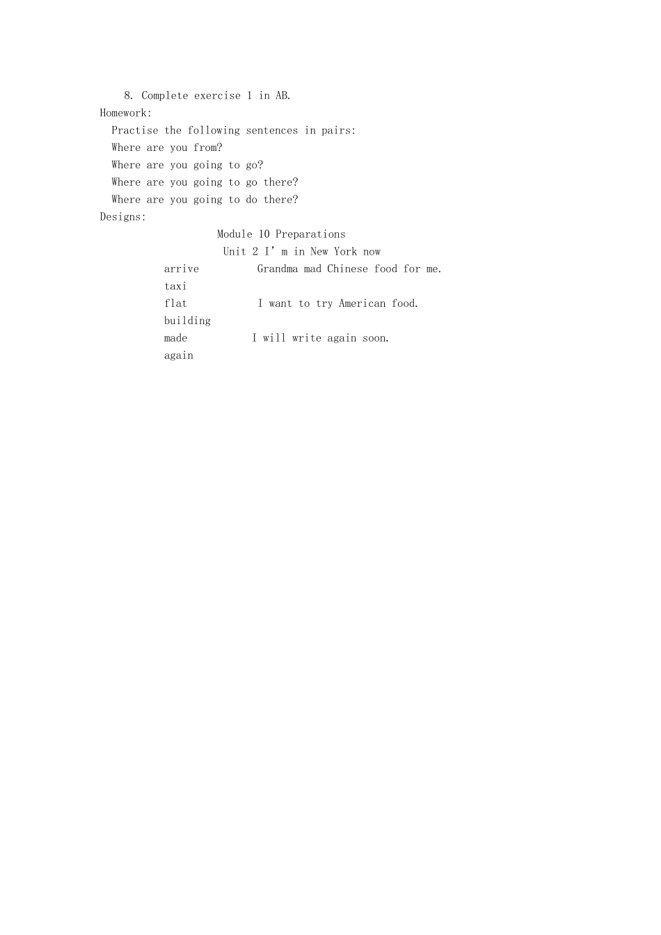 五年级英语下册 Module 10 Unit 2(4)教学案 外研版（三起）_第2页