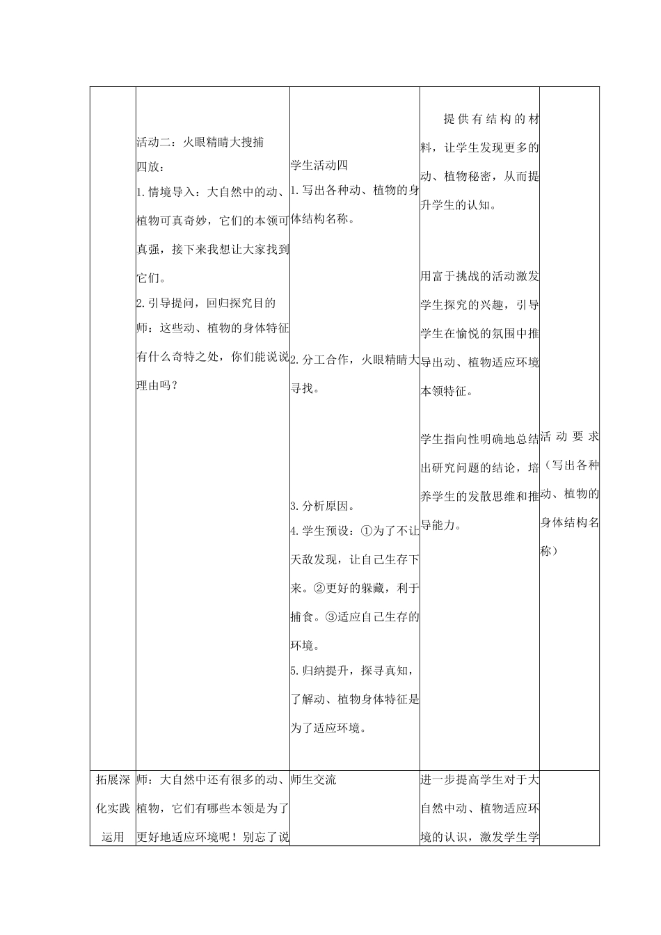 六年级科学下册 第1单元 生物的进化 1.2 物竞天择教案1 （新版）湘科版-人教版小学六年级下册自然科学教案_第3页