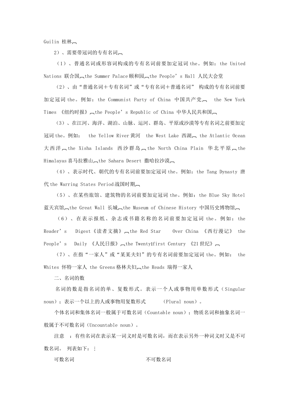 六年级英语 名词素材_第2页