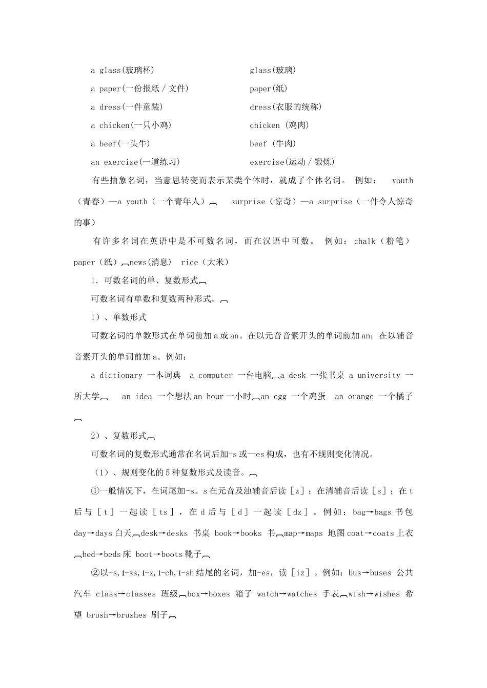 六年级英语 名词素材_第3页