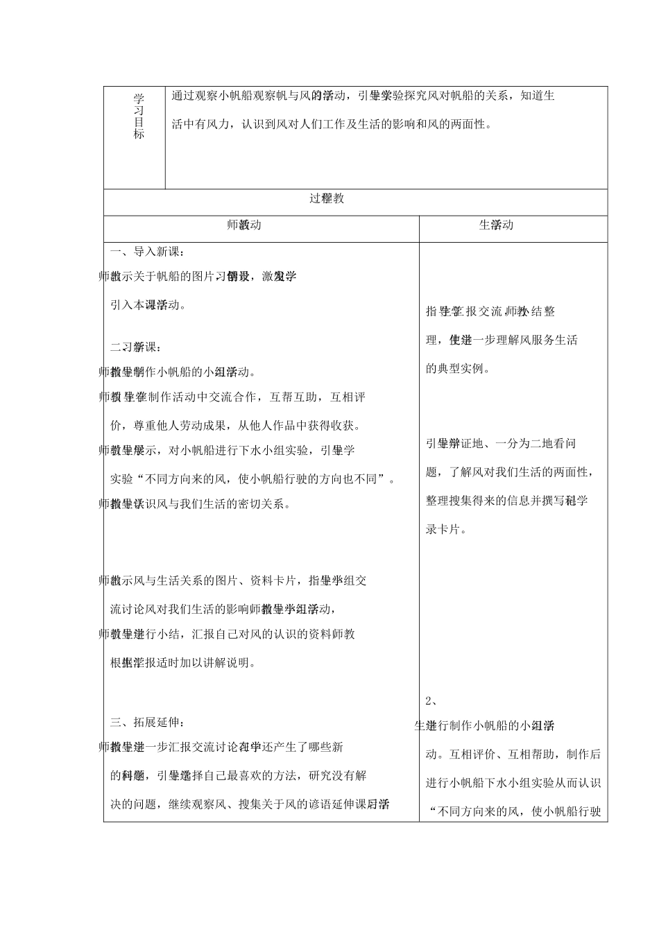 六年级科学下册《小帆船》课时教案 青岛版_第2页