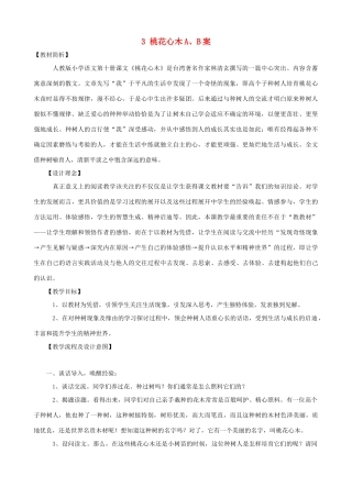 六年级语文下册 3 桃花心木A、B案 人教版