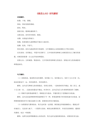 六年级语文下册 3《桃花心木》词句解析素材 新人教版-新人教版小学六年级下册语文素材