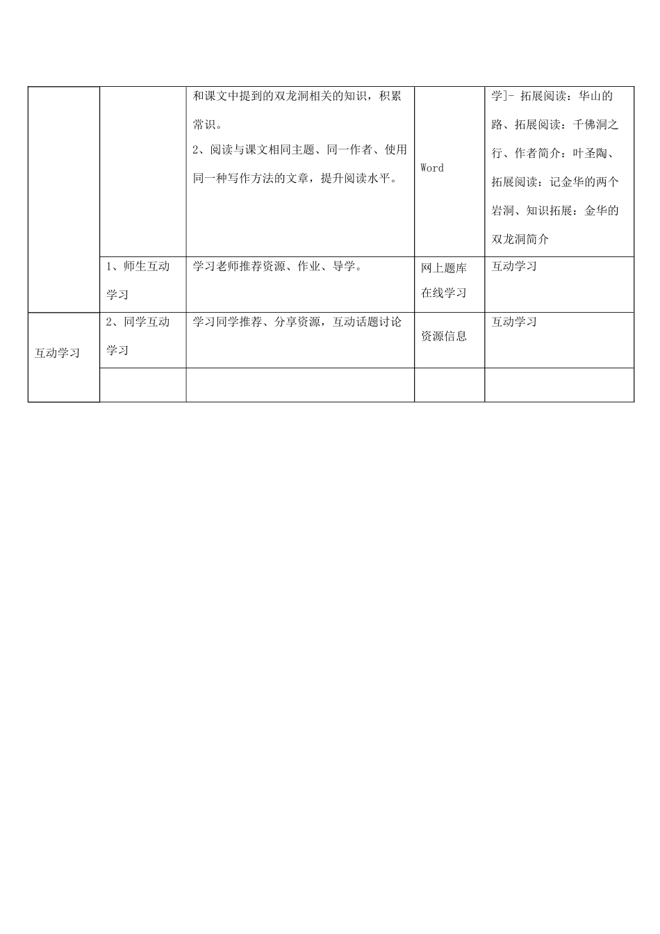 四年级语文下册 3《记金华的双龙洞》学生学习应用指导素材 新人教版-新人教版小学四年级下册语文素材_第2页