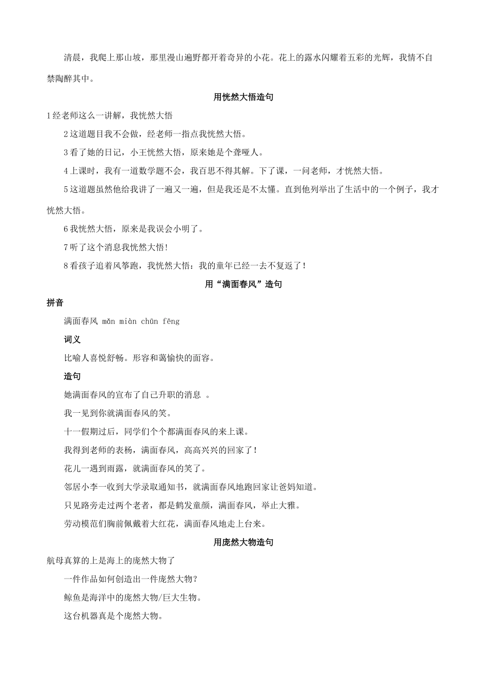 小学语文“成语”造句五_第2页