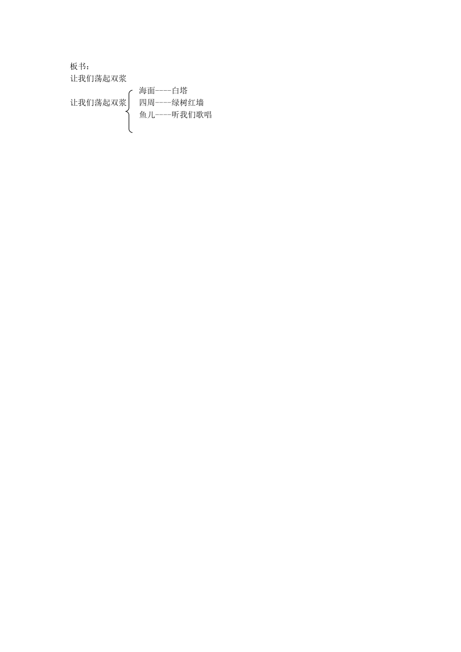 （秋季版）春一年级语文下册 阅读二《让我们荡起双浆》教学设计 教科版-教科版小学一年级下册语文教案_第2页