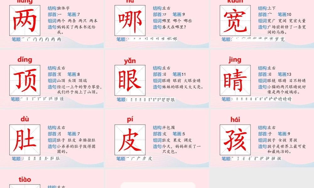 1 小蝌蚪找妈妈（生字PPT）课件