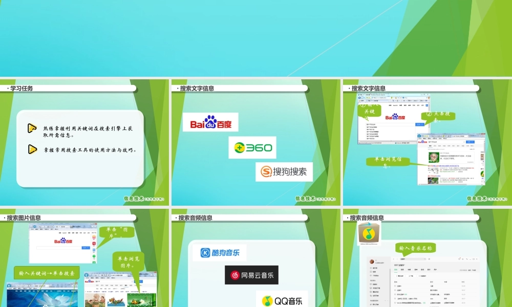 2级信息技术下册 第2课 学习知识网上搜课件 南方版-人教级下册信息技术课件