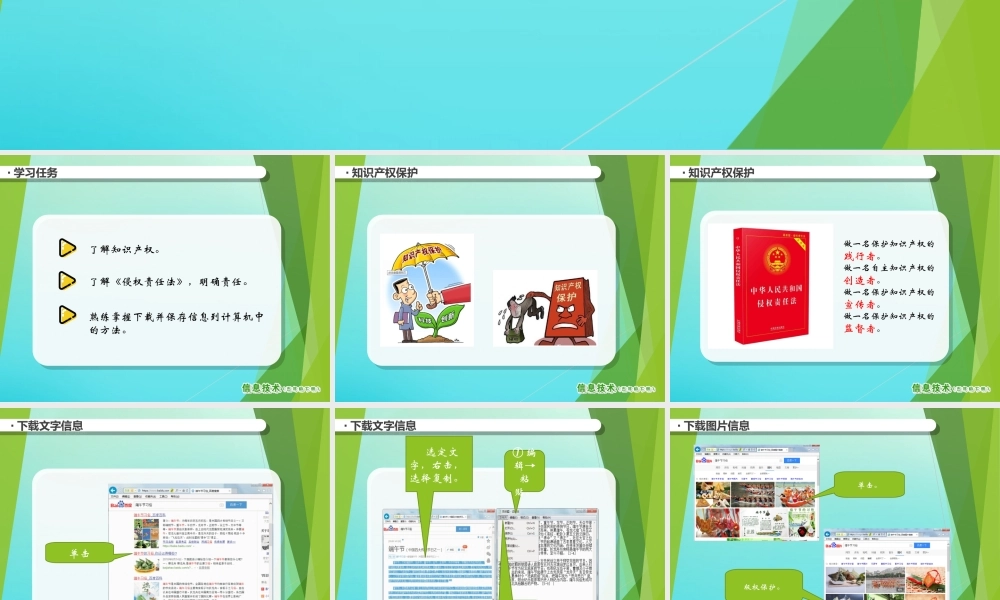 2级信息技术下册 第4课 尊重他人劳动成果课件 南方版-人教级下册信息技术课件