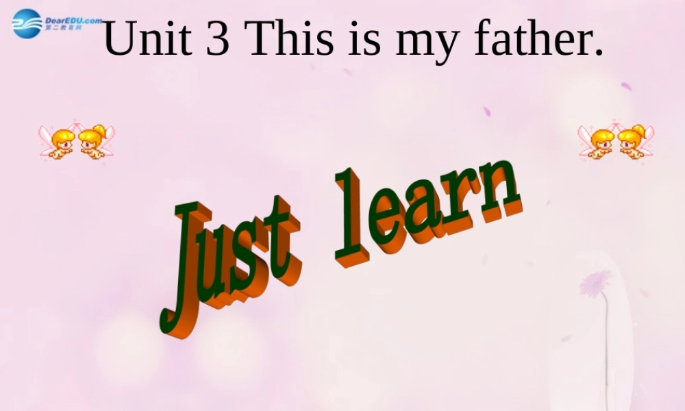 2014春三年级英语下册 Unit 3 This is my father课件 人教版（精通）