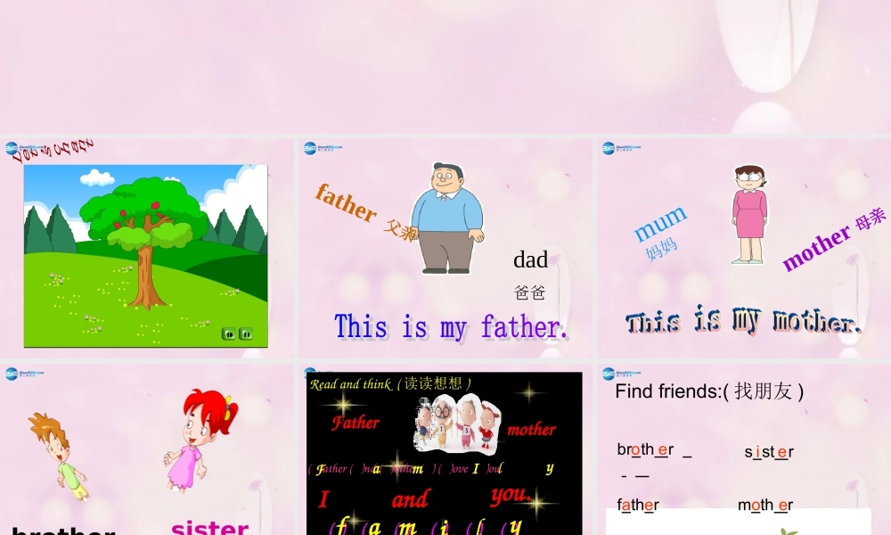 2014春三年级英语下册 Unit 3 This is my father课件 人教版（精通）