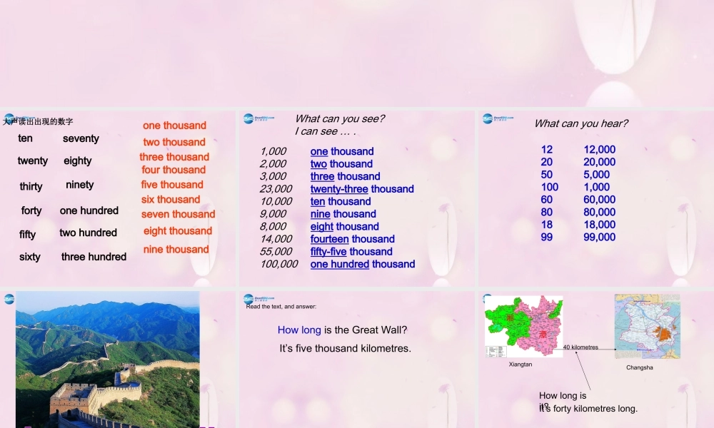 2014秋六年级英语上册 Module 1 Unit 1 How long is the Great Wall课件1 外研版（一起）