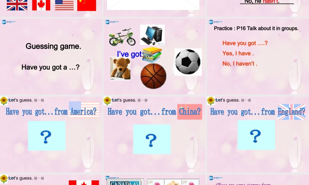 2014秋六年级英语上册 Module 3 Unit 1 Have you got any stamps from China课件1 外研版（一起）