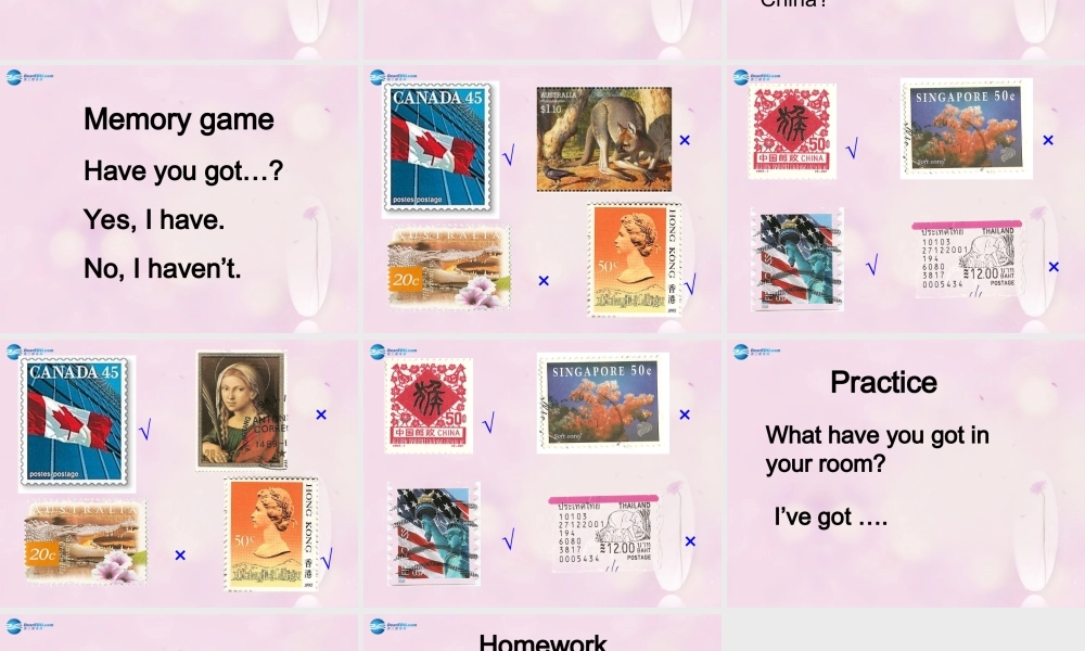 2014秋六年级英语上册 Module 3 Unit 1 Have you got any stamps from China课件3 外研版（一起）