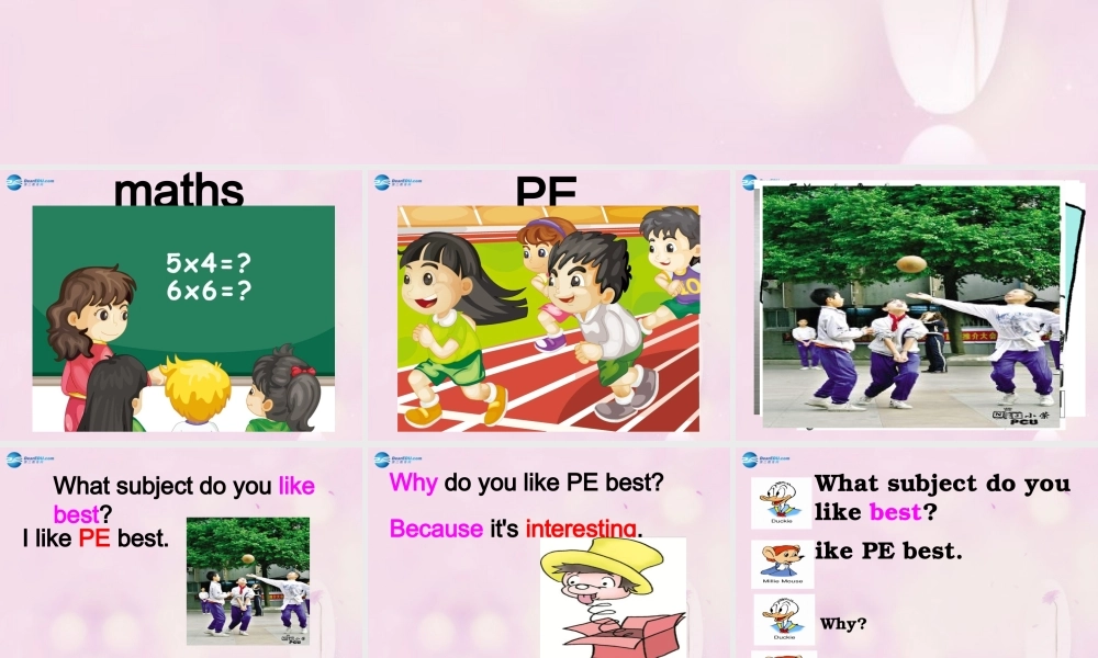 2014春四年级英语下册 Unit 3 What subject do you like best课件1 人教版（精通）