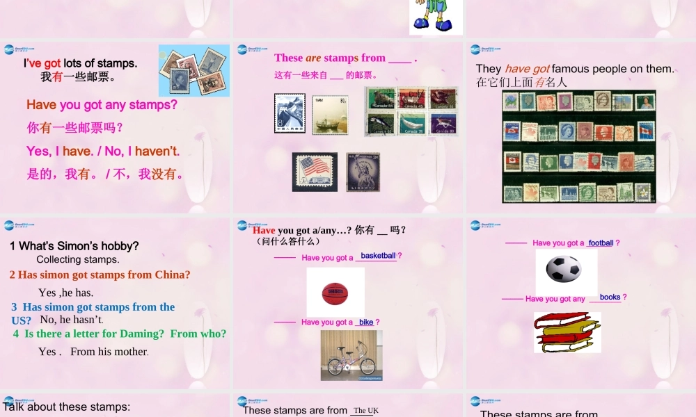 2014秋六年级英语上册 Module 3 Unit 2 Collecting stamps is my hobby课件3 外研版（一起）