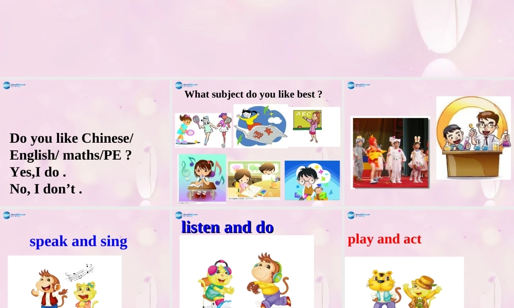 2014春四年级英语下册 Unit 3 What subject do you like best课件3 人教版（精通）