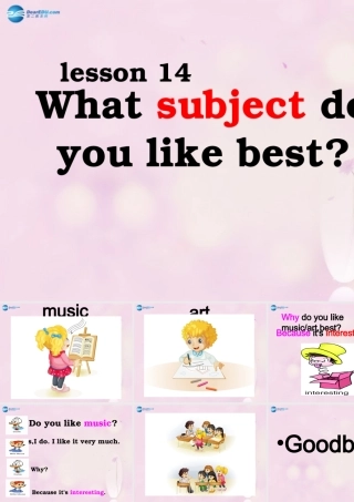 2014春四年级英语下册 Unit 3 What subject do you like best课件4 人教版（精通）