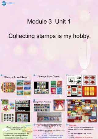 2014秋六年级英语上册 Module 3 Unit 2 Collecting stamps is my hobby课件5 外研版（一起）