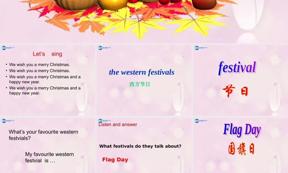 2014秋六年级英语上册 Module 4 Unit 1 Thanksgiving is very important in the US课件3 外研版（一起）