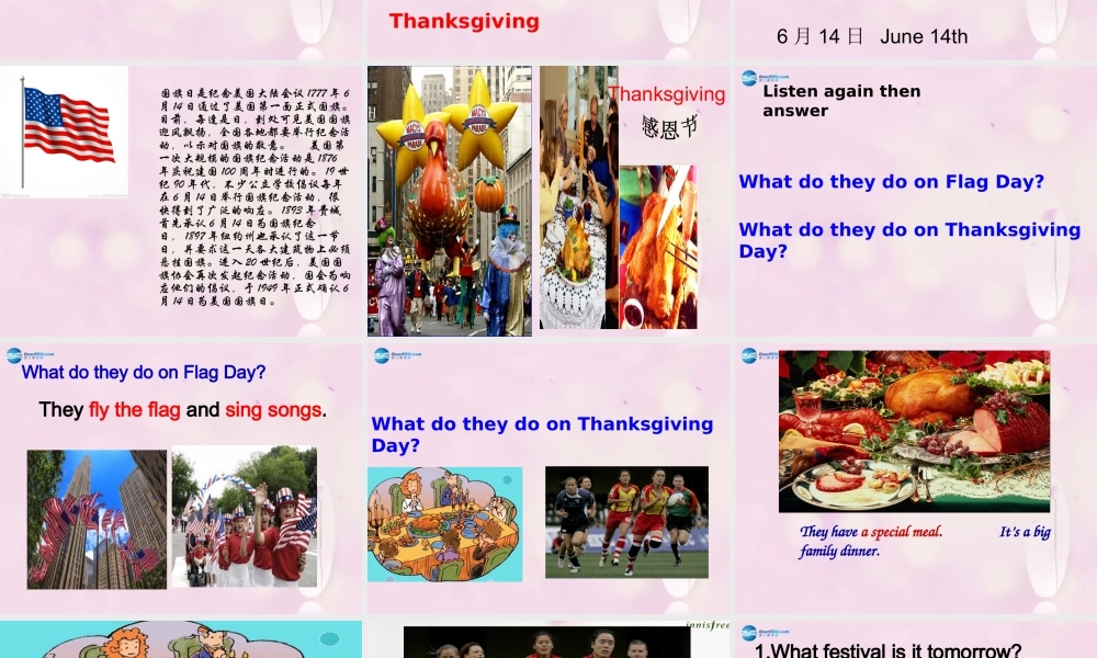 2014秋六年级英语上册 Module 4 Unit 1 Thanksgiving is very important in the US课件3 外研版（一起）