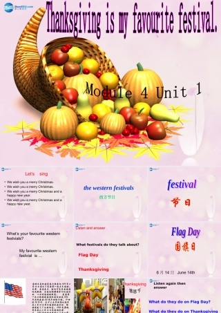 2014秋六年级英语上册 Module 4 Unit 1 Thanksgiving is very important in the US课件3 外研版（一起）