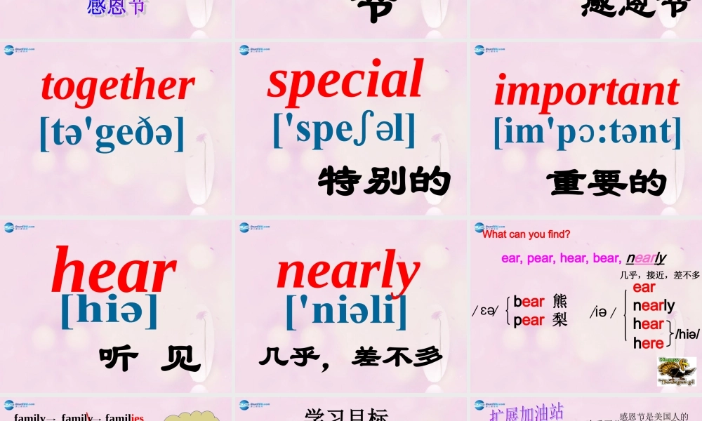 2014秋六年级英语上册 Module 4 Unit 1 Thanksgiving is very important in the US课件4 外研版（一起）