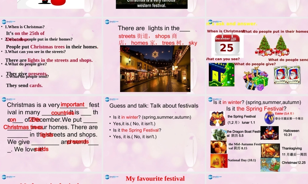 2014秋六年级英语上册 Module 4 Unit 2 Can you tell me aboutChristmas课件1 外研版（一起）