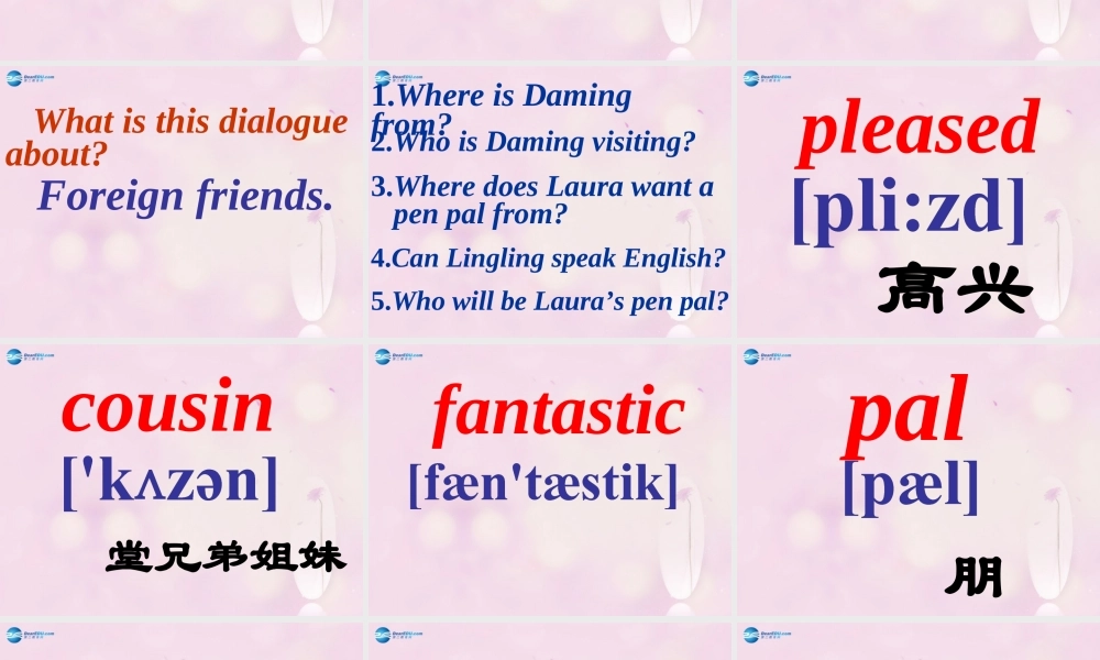 2014秋六年级英语上册 Module 5 Unit 1 Unit 1 Can I write to her课件1 外研版（一起）