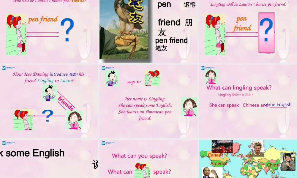 2014秋六年级英语上册 Module 5 Unit 1 Unit 1 Can I write to her课件2 外研版（一起）