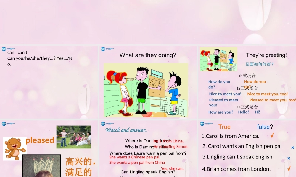 2014秋六年级英语上册 Module 5 Unit 1 Unit 1 Can I write to her课件4 外研版（一起）