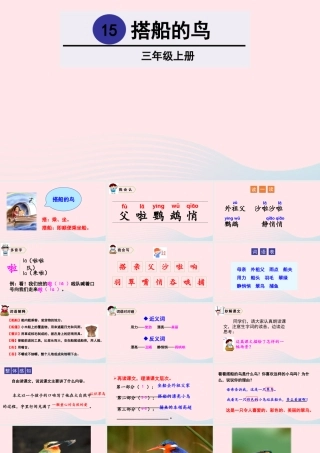 15 搭船的鸟课件