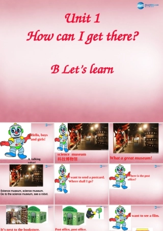 2014年秋六年级英语上册 Unit1 How can I get there课件4 人教PEP