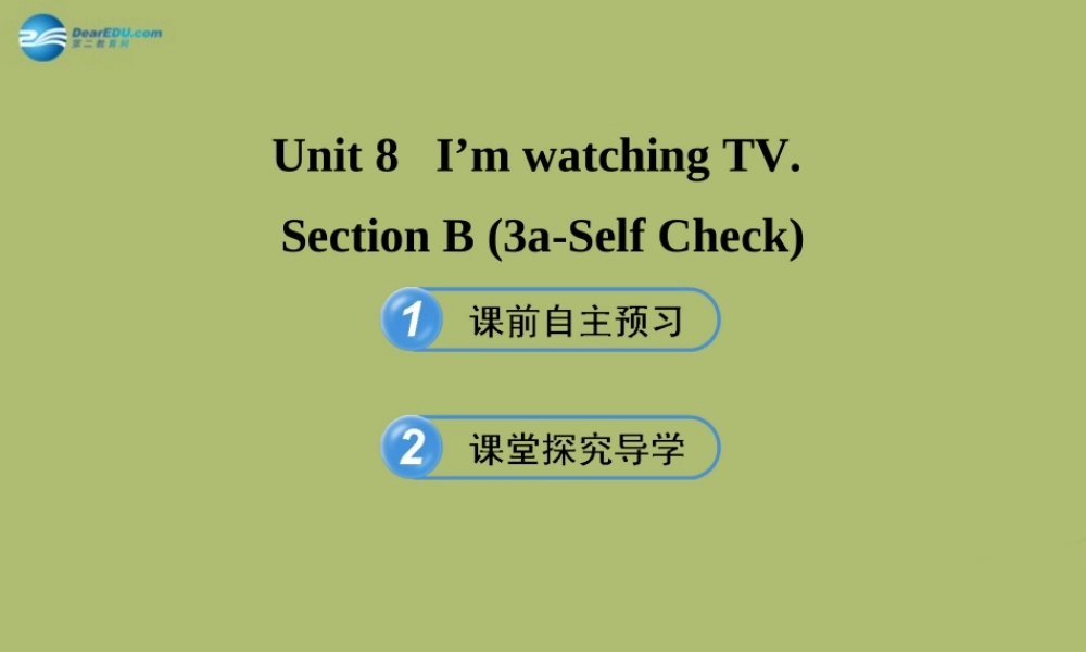 【金榜学案】2014版六年级英语下册 Unit 8 Section B(3a-Self Check)课件 鲁教版五四制