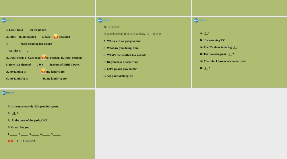 【金榜学案】2014版六年级英语下册 Unit 8 Section B(3a-Self Check)课件 鲁教版五四制