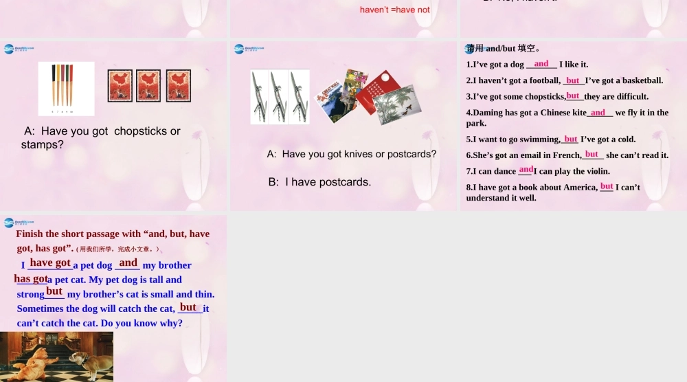 2014秋六年级英语上册 Module 6 Unit 2 I haven’t got a book aboutthe US课件2 外研版（一起）