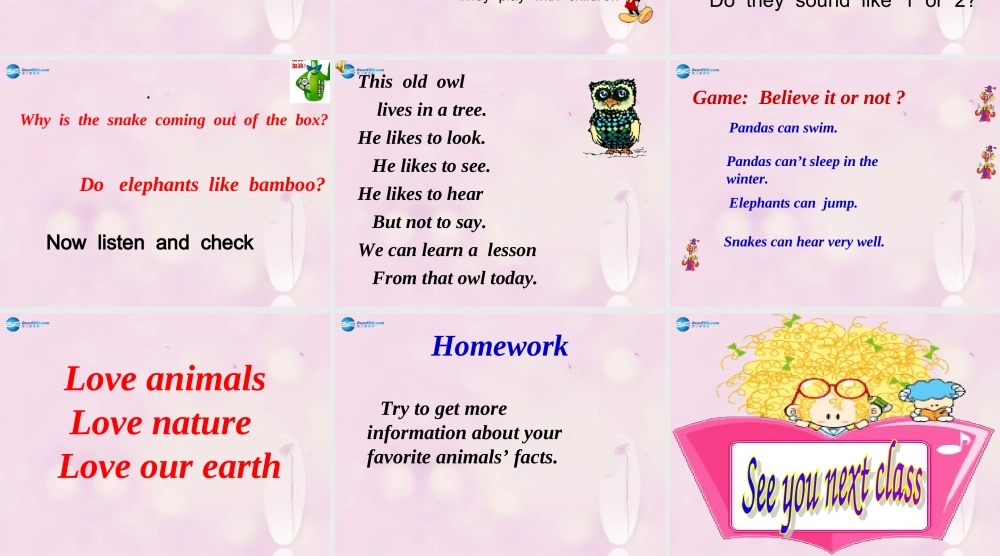 2014秋六年级英语上册 Module 7 Unit 1 Pandas love bamboo课件2 外研版（一起）