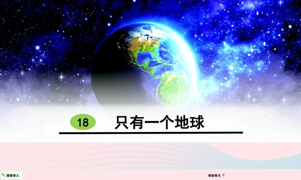 18 只有一个地球课件