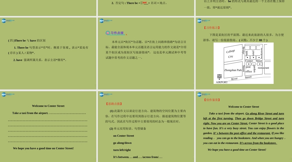 【金榜学案】2014版六年级英语下册 Unit 10 Is there a post office near here课件 鲁教版五四制