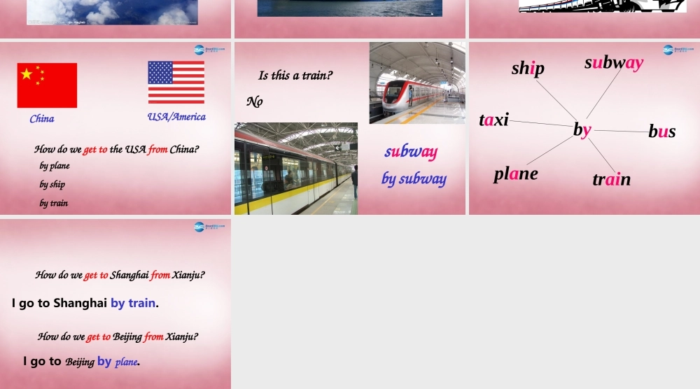 2014年秋六年级英语上册 Unit2 Ways to go to school课件8 人教PEP