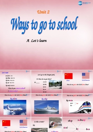 2014年秋六年级英语上册 Unit2 Ways to go to school课件8 人教PEP